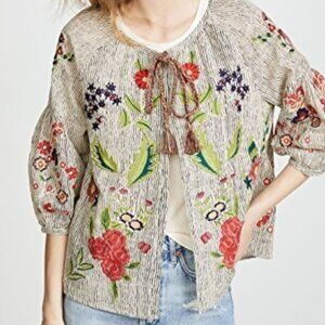 Velvet by Graham & Spencer Embroidered Jacket | Boho Chic | Size L